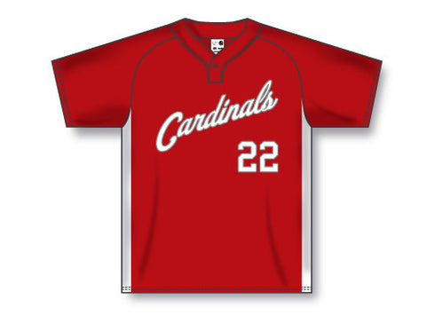 Athletic Knit One Button Pro Placket Performance Baseball Jersey (BA1343)